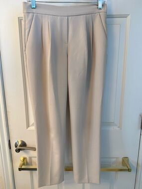 Babaton Women’s Beige Tailored Pleat Front Pants